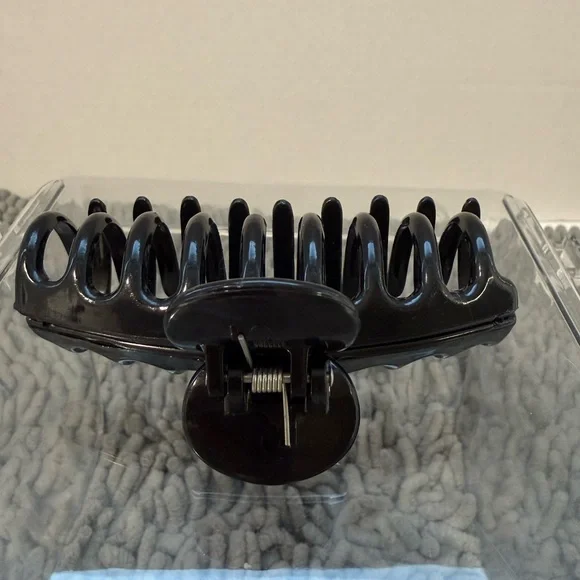 Set of Three Hair Claw Clips - Black, Brown, Clear (BUNDLE ONLY PURCHASE) - Picture 3 of 4